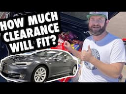 Tesla Cargo Space: How much CLEARANCE will fit? HUGE DONATION HAUL - VLOG #3