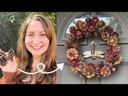 Budget Friendly Autumn or Fall Wreath DIY for Natural Decor Under £10