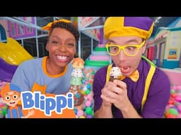 Blippi and Meekah Swap Colors On Opposite Day | BEST OF BLIPPI! | Learn Colors and Science!