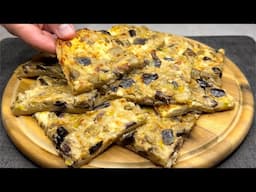 Better than pizza and focaccia! Incredibly easy and delicious cheese-eggplant recipe!