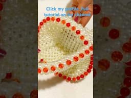 How to make a beaded basket/ pearl beaded basket