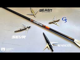 Two Inch Cut Mechanical Broadheads | SEVR vs BEAST vs G5 T2 vs SWHACKER Through BONE!