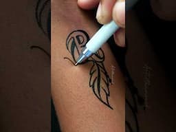 Amazing R letter tattoo design 🤩 if you want hen comment your fav letter #viralvideos