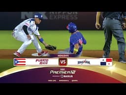 HIGHLIGHTS | Game 14  Puerto Rico vs Panama | WBSC Premier12 2024 presented by RAXUS