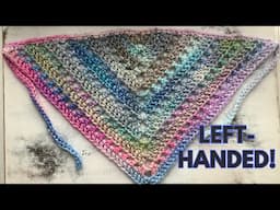 Left-Handed Crochet Bandana Pattern for Beginners - complete free pattern