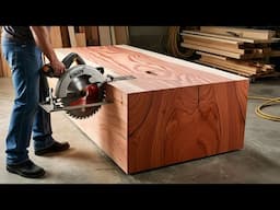 Ingenious Woodworking Workers Techniques & Skills // Amazing Design Extremely Carved Large Table