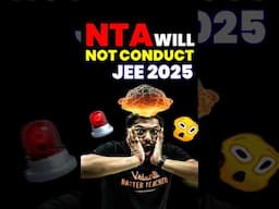 Will NTA not conduct JEE Mains this year?😱😱#jee #jee2025 #iit #iitjee #jeemains #nta #jeeupdate