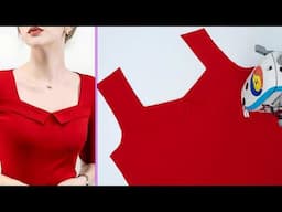 New and Clever Ideas for Cutting and Sewing Beautiful Square Collar Neck Designs for Women's Blouses