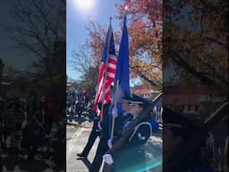 Airmen from the 139th Honor Guard in the Leavenworth County Veterans Day Parade on November 11, 2024