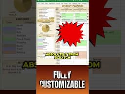 How To Create A Weekly Planner In Excel - FROM SCRATCH