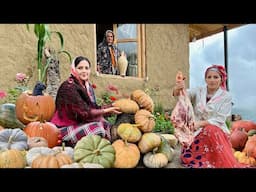 Flavorful Pumpkin & Lamb Stew on Halloween in a Mountain Village