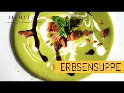 Erbsensuppe mit Minze und Kernöl