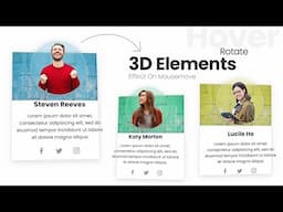 Card Hover Effect | 3D Rotate Effect For Elements On Mousemove (No Plugins) - Html, CSS & Javascript