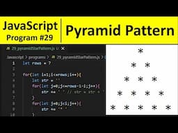 JavaScript Program 29 - Print Pyramid Star Pattern in JavaScript