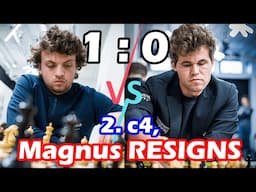 Magnus Carlsen RESIGNS AFTER 2 MOVES against Hans Niemann