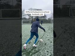 DIFFERENT PLAYERS IN SCHOOL FOOTBALL…📝⚽️