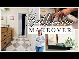 USING PEEL & STICK TILE FOR A BATHROOM MAKEOVER! | Budget Friendly Bathroom DIY | House to Home