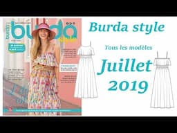 BURDA JUILLET 2019 tous les modèles REVUS DE PRESS COUTURE juillet 2019