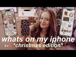 WHAT'S ON MY NEW iPHONE 16 PRO MAX 2024🎄CHRISTMAS EDITION IOS 18 CUSTOMIZATION *ft. casetify*