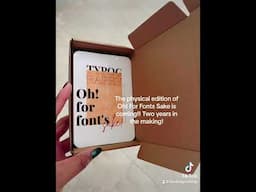 Oh! For fonts sake! it’s finally coming physical edition. #webdesign #branding #brandidentity