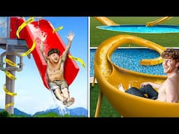 $1 VS $1,000,000 Waterslide in my Theme Park!