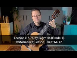 Leccion No.78 by Sagreras and Lesson for Classical Guitar