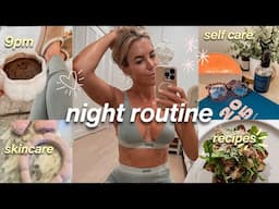 my realistic 'that girl' night routine | healthy meal prep, habits + self care