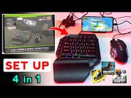 4 in 1 mobile game Combo Pack | Mix Pro one hand keyboard mouse mobile Set Up