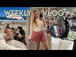 vlog: spend the week with me! gym, beach, mum life, finishing books, cooking & decluttering!