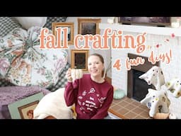 COZY FALL CRAFTING 🍁🧶🪡🎃 4 Fun DIY Fall Decor Projects