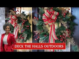 Deck The Halls Outdoors With Red And Gold! ❤💛❤💛❤