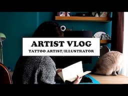 ARTIST VLOG A week in my life as a freelance illustrator and tattoo artist