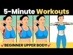 5 MIN 💕 BEGINNER UPPER BODY WORKOUT FOR WOMEN 💕 NO EQUIPMENT