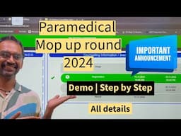 Paramedical counselling mop up round 2024