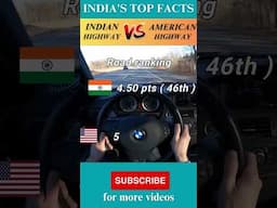 Indian Highways vs American Highways Short Comparison in Hindi #shorts