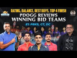 PDogg reviews #WinningBid teams | PBKS, GT & DC Rated on 100 | Best Buys & Top 4 Chances | R Ashwin