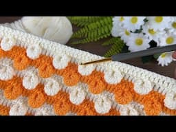 The most beautiful and UNIQUE crochet pattern you've ever seen! easy crochet blanket for beginners