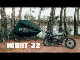 Solo Motorcycle Camping by River in Floating Tent | ASMR | Silent Vlog