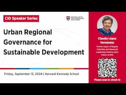 "Urban Regional Governance for Sustainable Development" with Claudia López Hernández