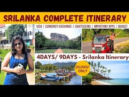 SRILANKA COMPLETE ITINERARY | SriLanka Visa for Indians | Just Rs.20,000/-