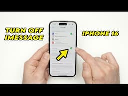 How to Turn OFF iMessage on iPhone 16 / Plus / Pro