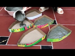 Amazing ideas from cardboard - Create cement pots more beautiful than expected