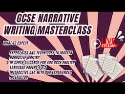 GCSE Narrative Writing - SCRBBLY MASTERCLASS #6