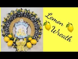 Lemon Wreath Farmhouse Ribbon Tutorial DIY Crafts Summer Decor Crafting With Ollie