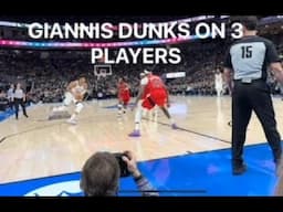 Giannis Dunks on 3 People Bucks vs Raptors Highlights