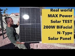 Real WORLD TEST MAX power Winter for a 200w Bifacial Solar Panel by Callsun N-type high efficiency