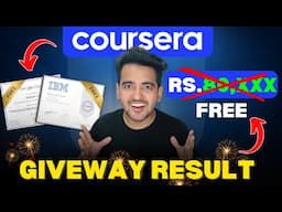 Coursera Subscription Giveaway Result Live Announced