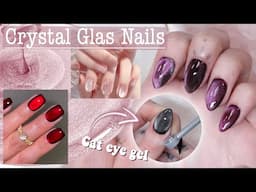 Trying the Viral Cat Eye CRYSTAL GLAS NAILS 💎