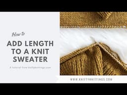 How to add length to a knit sweater