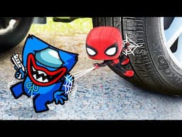 Poor Huggy Wugyy 😢 Car Crushing Spiderman vs Huggy Wuggy  🚓 Crushing Crunchy & Soft Things by Car